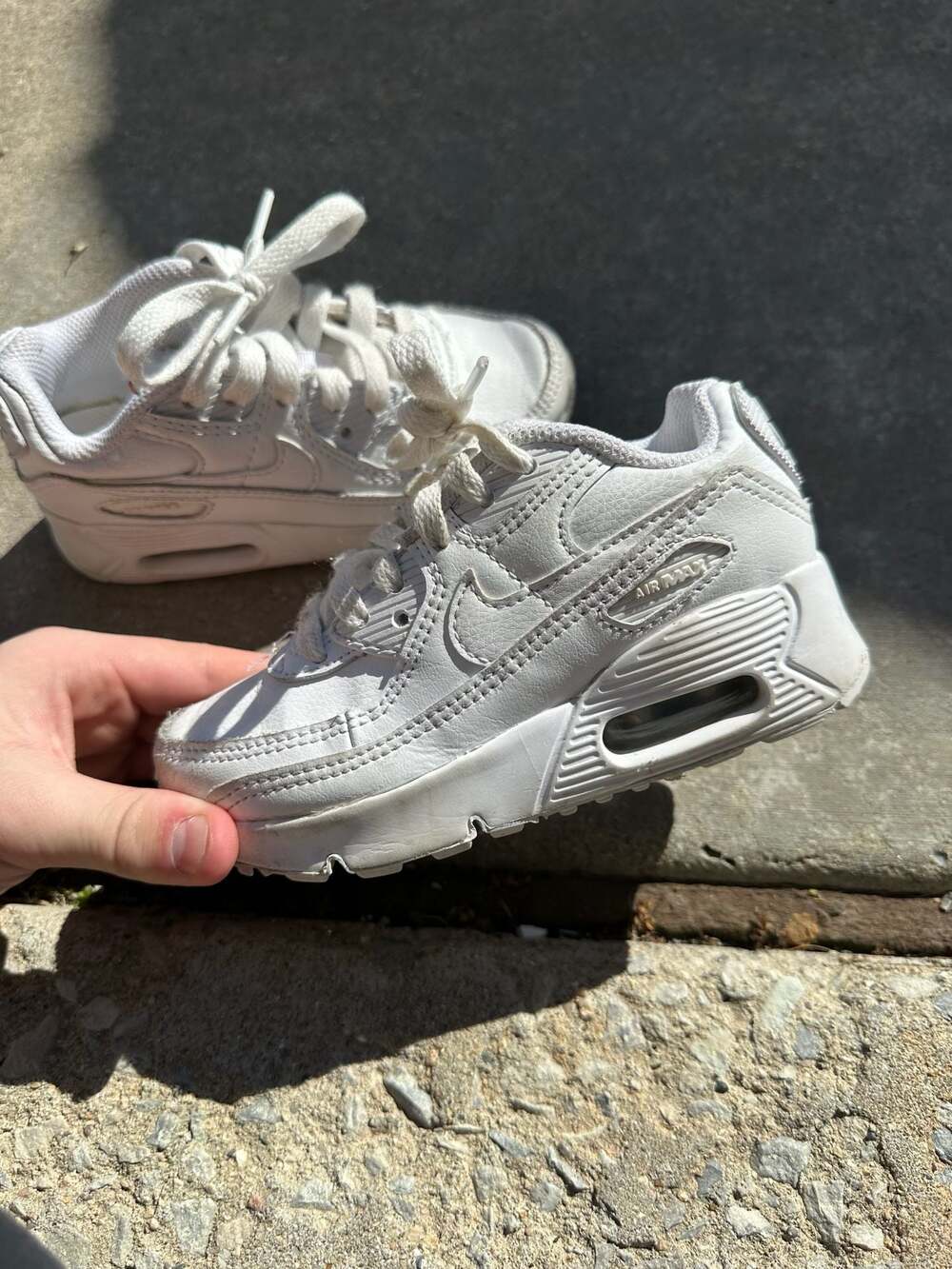 Nike Air Max 90 LTR Toddler White Sneakers 10.5C